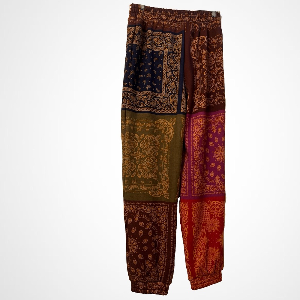 Farm Rio Multicolor Patchwork Joggers - image 3